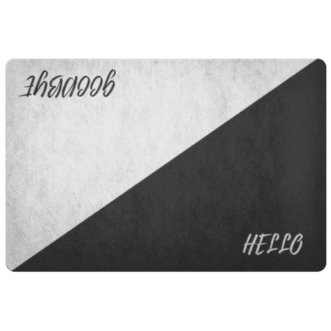 Image of Fun Door Mats Doormat Hello/Goodbye