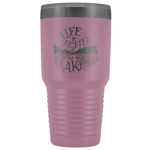Image of Life is Better at the Lake | 30 oz. tumbler Tumblers Light Purple