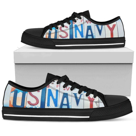 Image of US Navy | Premium Low Top Shoes Shoes Mens Low Top - Black - Mens Black US5 (EU38) 