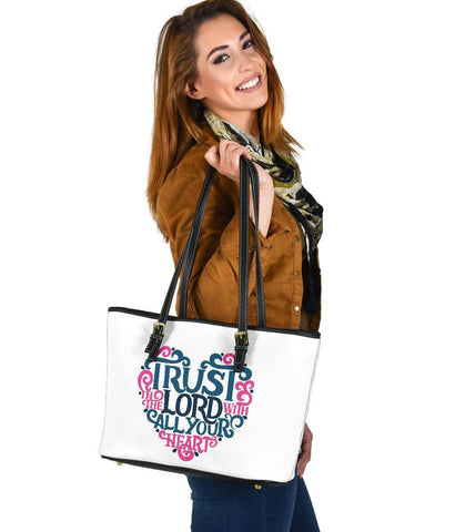 Image of Trust In The Lord, Vegan Leather Tote Bags