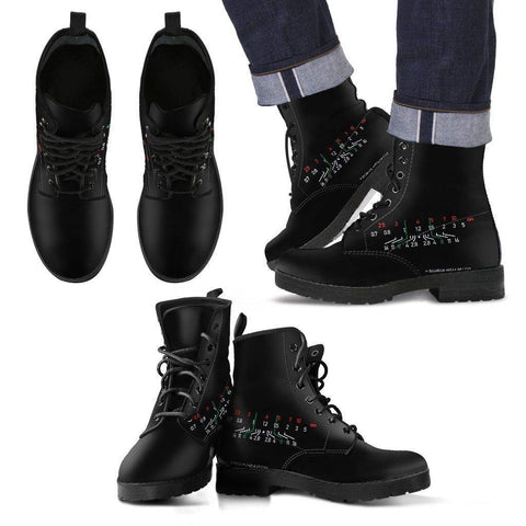 Image of Premium Mens Photographer Eco-Leather Boots Men's Leather Boots - Black - Focal Length Black US5 (EU38) 