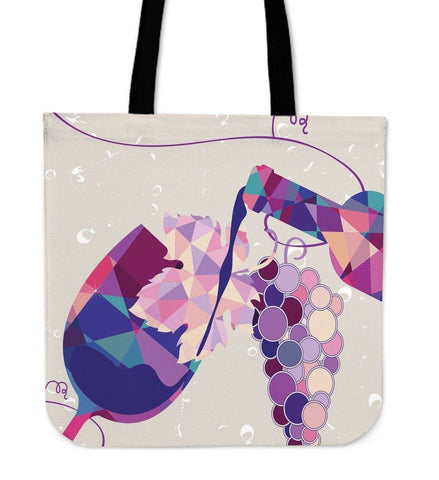 Image of Wine Bottle and Glass Tote | Perfect For Wine Lovers Tote Bag Wine Tote 2