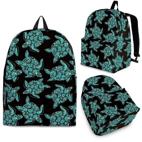 Image of Sea Turtle Backpack V2 backpack Backpack - Black - Large Pattern Adult (Ages 13+) 