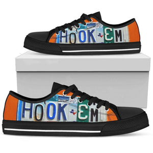 Hook'em | Premium Low Top Shoes Shoes Womens Low Top - Black - Womens Black US5.5 (EU36) 