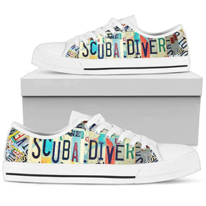 Scuba Diver Shoes | Premium Low Cut Shoes Shoes Mens Low Top - White - White US5 (EU38) 