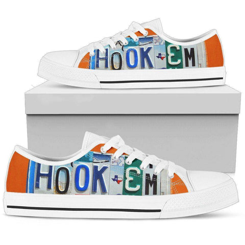 Image of Hook'em | Premium Low Top Shoes Shoes Mens Low Top - White - Mens White US5 (EU38) 