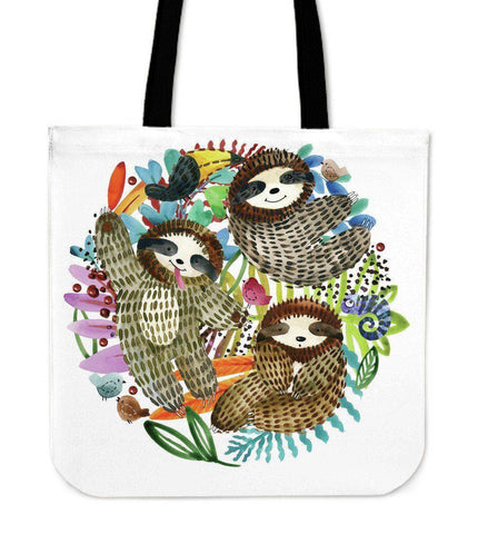 Image of Premium Sloth Tote Bags Sloth Watercolor