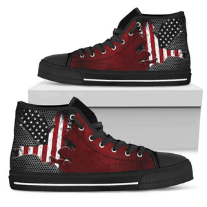 American Eagle Of Freedom High Tops Shoes Womens High Top - Black - Black Sole US5.5 (EU36) 