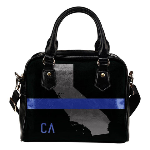 Image of Premium Thin Blue Line Hand Bag Thin Blue Line California Map