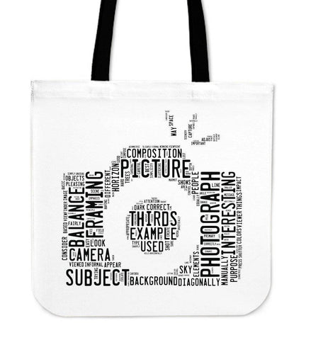 Image of Custom Photographer Designs on Premium Totes Tote Bag Word Camera