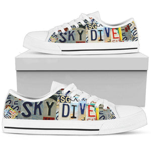Sky Dive | Premium Low Top Shoe shoes Womens Low Top - White - White US5.5 (EU36) 