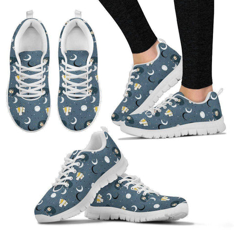 Image of Sleeping Space Sloth Sneakers (Say that 5 times fast) Sneakers Women's Sneakers - White - W White US5 (EU35) 