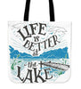 Life Is Better At The Lake | Premium Canvas Tote Bag Tote Bag 