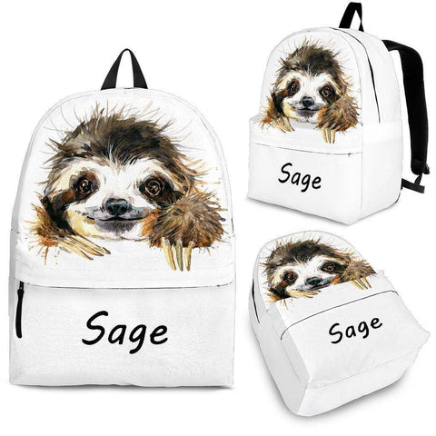 Image of Sloth Back Pack | Sage Backpack - Black - Cursive Adult (Ages 13+)