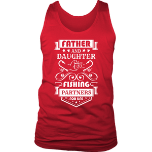 Father and Daughter Fishing Partners T-shirt District Mens Tank Red S