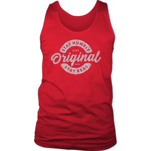 Stay Real, Stay Original Mens Shirts T-shirt District Mens Tank Red S