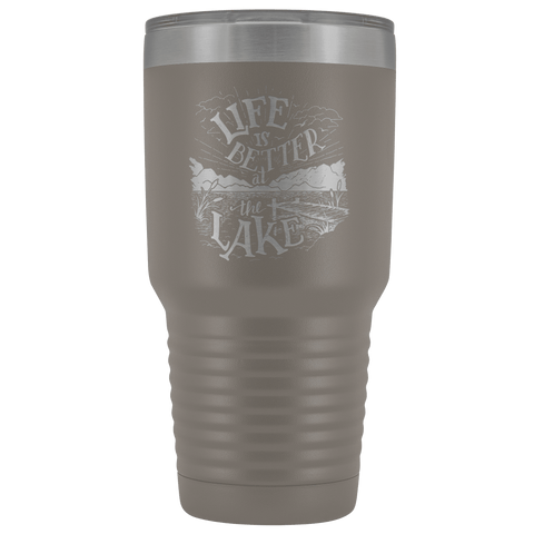 Image of Life is Better at the Lake | 30 oz. tumbler Tumblers Pewter
