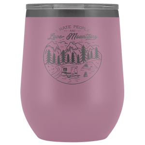 Love The Mountains | Wine Tumbler Wine Tumbler Light Purple 