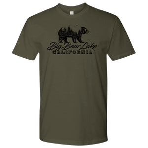 Big Bear Lake California V.2, Mens, Black T-shirt Next Level Mens Shirt Military Green S