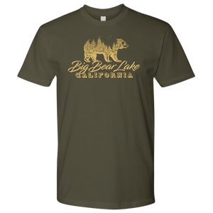Big Bear Lake California V.2, Mens, Gold T-shirt Next Level Mens Shirt Military Green S