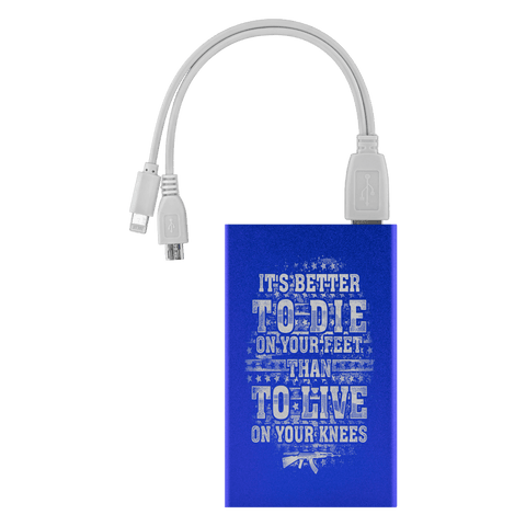 Image of Better To Die On Your Feet Power Bank Power Banks Royal Blue