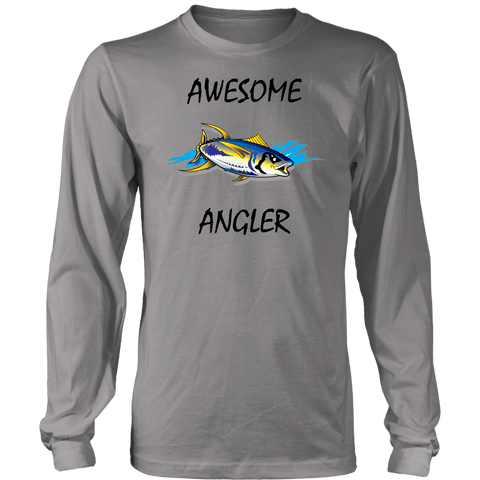 Image of You're An Awesome Angler | V.1 Mistral T-shirt District Long Sleeve Shirt Grey S