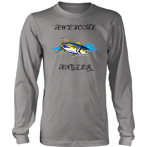 Image of You're An Awesome Angler | V.3 Pirate T-shirt District Long Sleeve Shirt Grey S