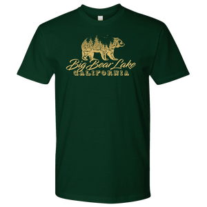 Big Bear Lake California V.2, Mens, Gold T-shirt Next Level Mens Shirt Forest Green S