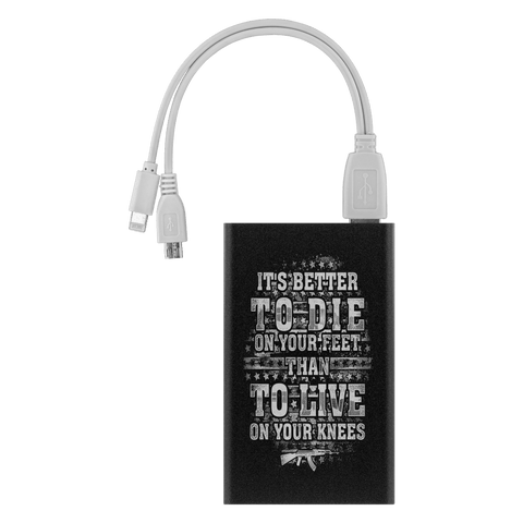 Image of Better To Die On Your Feet Power Bank Power Banks Black