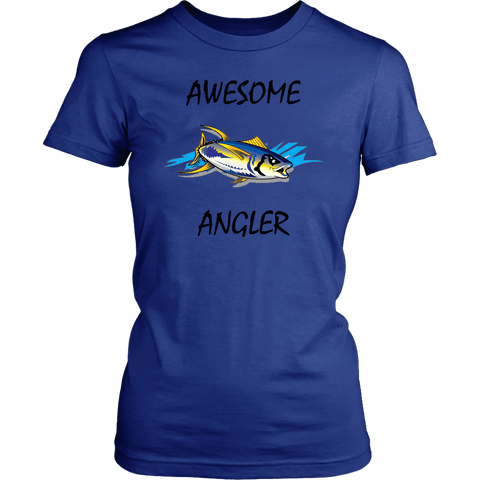 Image of You're An Awesome Angler | V.1 Mistral T-shirt District Womens Shirt Royal Blue XS