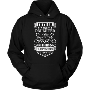 Father and Daughter Fishing Partners T-shirt Unisex Hoodie Black S