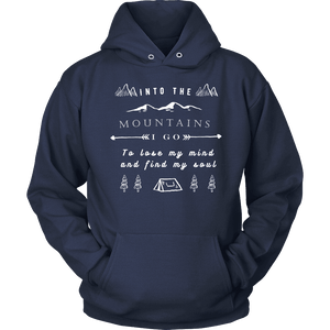 Into the Mountains I Go T-shirt Unisex Hoodie Navy S