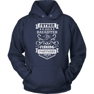 Father and Daughter Fishing Partners T-shirt Unisex Hoodie Navy S