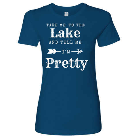 Image of To The Lake T-shirt Next Level Womens Shirt Cool Blue S