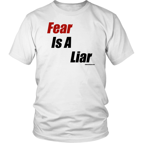Image of Fear is a Liar, Bold T-shirt District Unisex Shirt White S