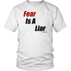 Fear is a Liar, Bold T-shirt District Unisex Shirt White S