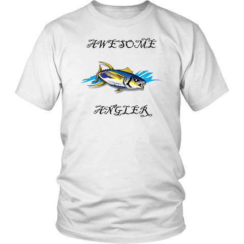 Image of You're An Awesome Angler | V.3 Pirate T-shirt District Unisex Shirt White S
