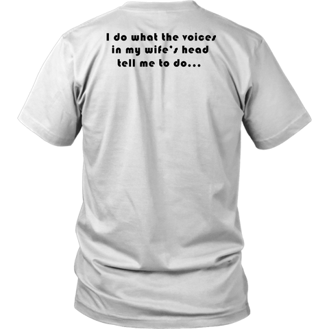 Image of Voices in Her Head | Black Print T-shirt District Unisex Shirt White S