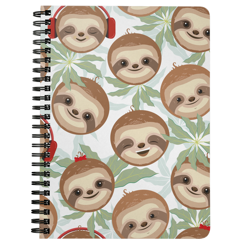 Image of Happy DJ Sloth Journal | Spiral Bound