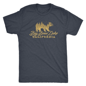 Big Bear Lake California V.2, Mens, Gold T-shirt Next Level Mens Triblend Vintage Navy S