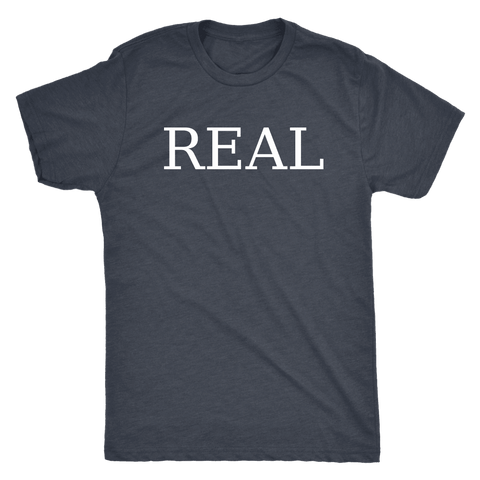 Image of Real T-shirt Next Level Mens Triblend Vintage Navy S