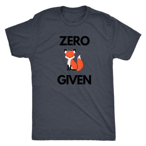Image of Zero Fox Given T-shirt Next Level Mens Triblend Vintage Navy S