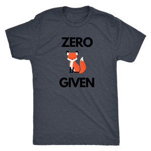 Zero Fox Given T-shirt Next Level Mens Triblend Vintage Navy S