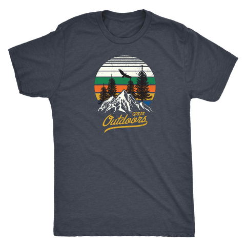 Image of Great Outdoors Shirts | Mens T-shirt Next Level Mens Triblend Vintage Navy S
