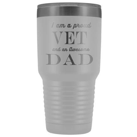 Image of Proud Vet, Awesome Dad Tumblers White
