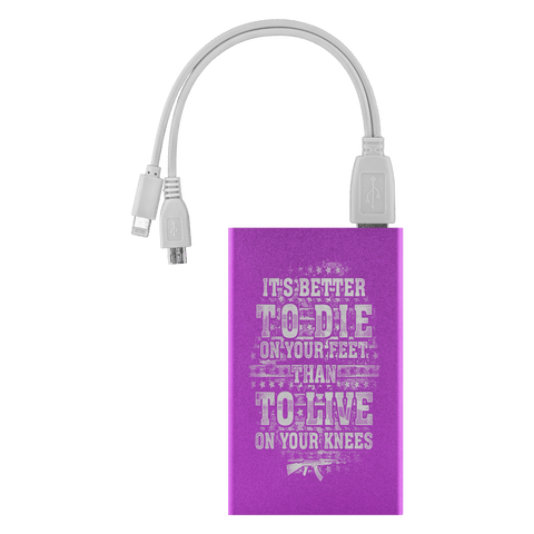 Image of Better To Die On Your Feet Power Bank Power Banks Purple