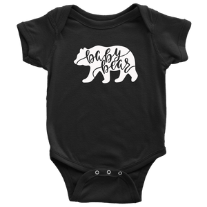 Baby Bear Shirts and Onesies T-shirt Baby Bodysuit Black NB