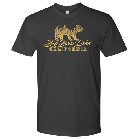 Image of Big Bear Lake California V.2, Mens, Gold T-shirt Next Level Mens Shirt Heavy Metal S
