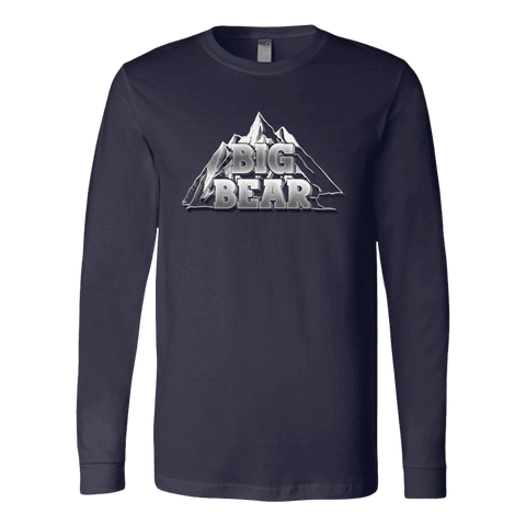 Image of Big Bear V.2, Hoodies Long Sleeve T-shirt Canvas Long Sleeve Shirt Navy S