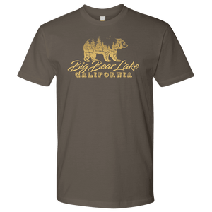 Big Bear Lake California V.2, Mens, Gold T-shirt Next Level Mens Shirt Warm Grey S
